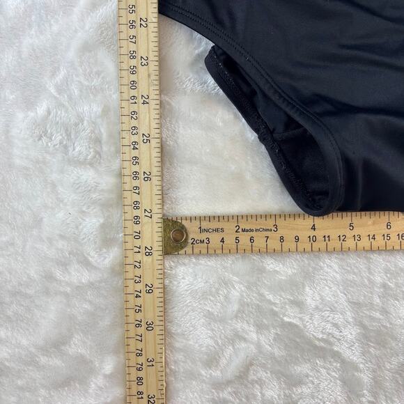 Longitude One Piece Swimsuit Bathing Suit Women's 18W Two Tone Black / White - Picture 3 of 11